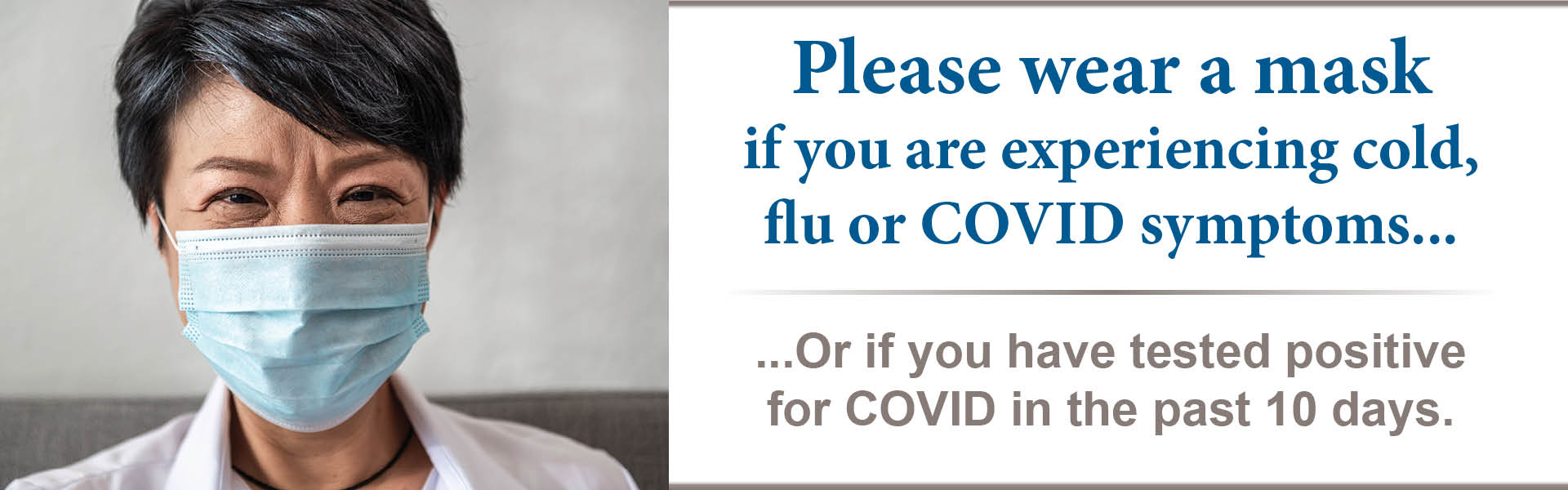 Wear a mask flu/covid symptoms