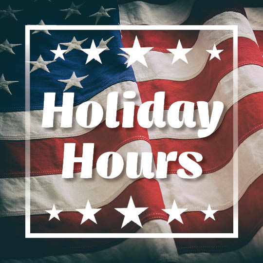 Memorial Day hours at FCN
